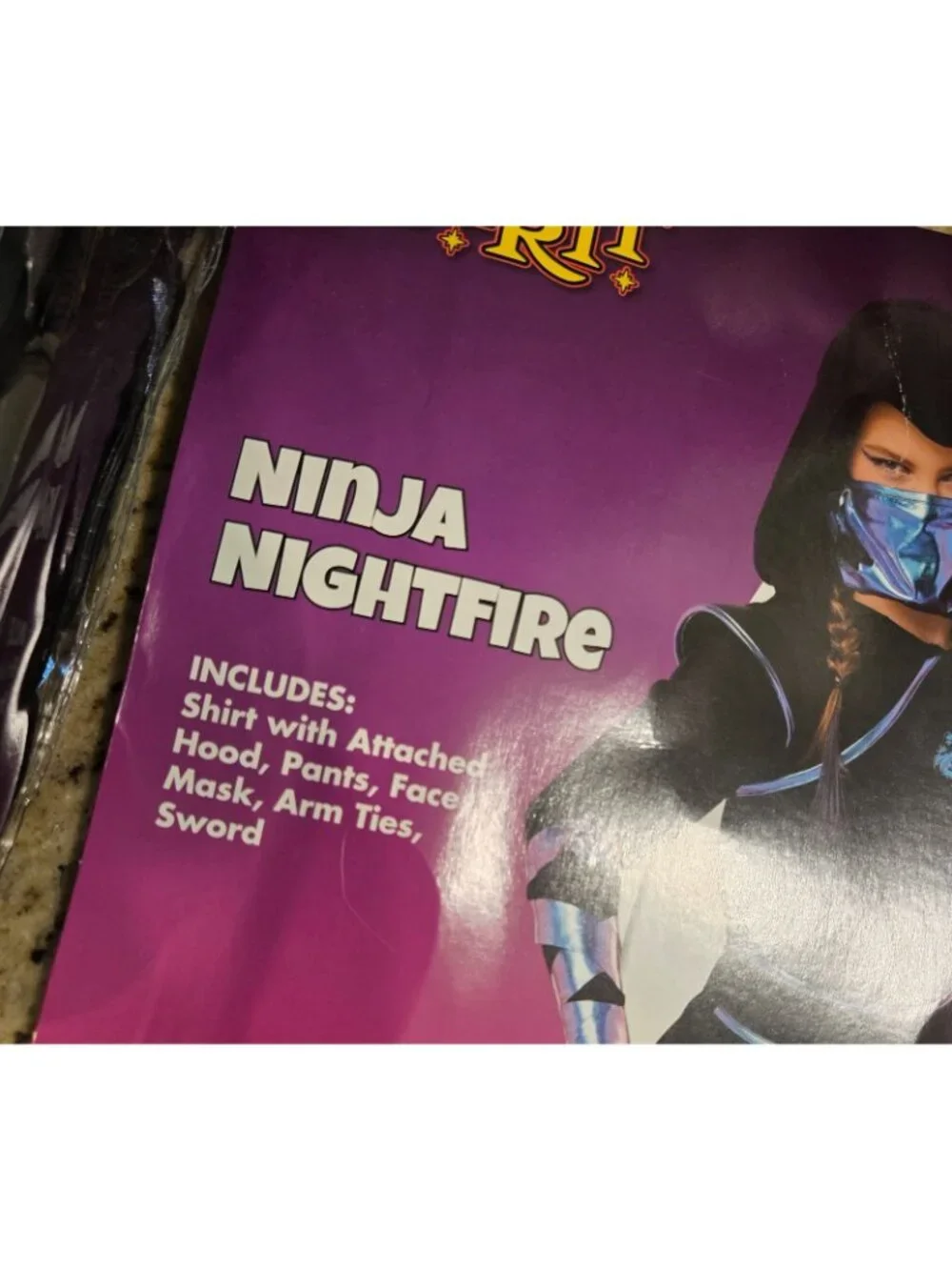 Ninja Nightfire Costume Child M 8-10 Spirit Halloween No Sword READ
